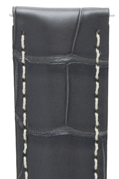 dark grey watch strap (stitching)