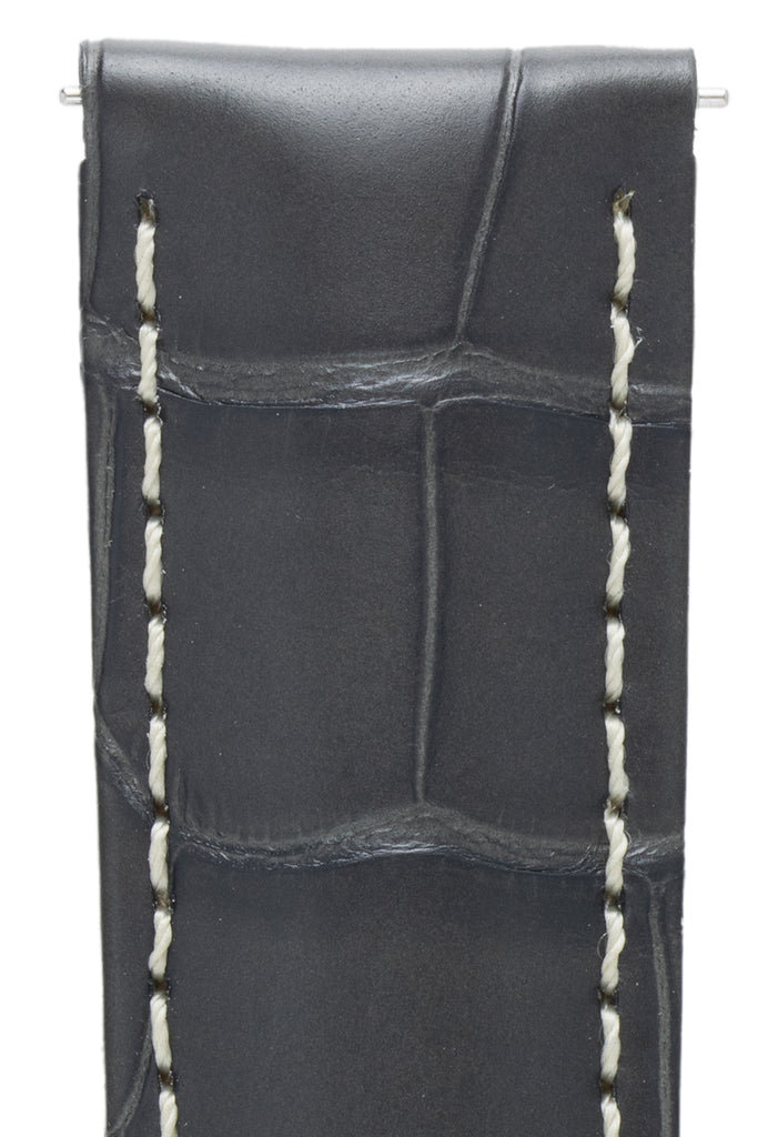 dark grey watch strap (stitching)