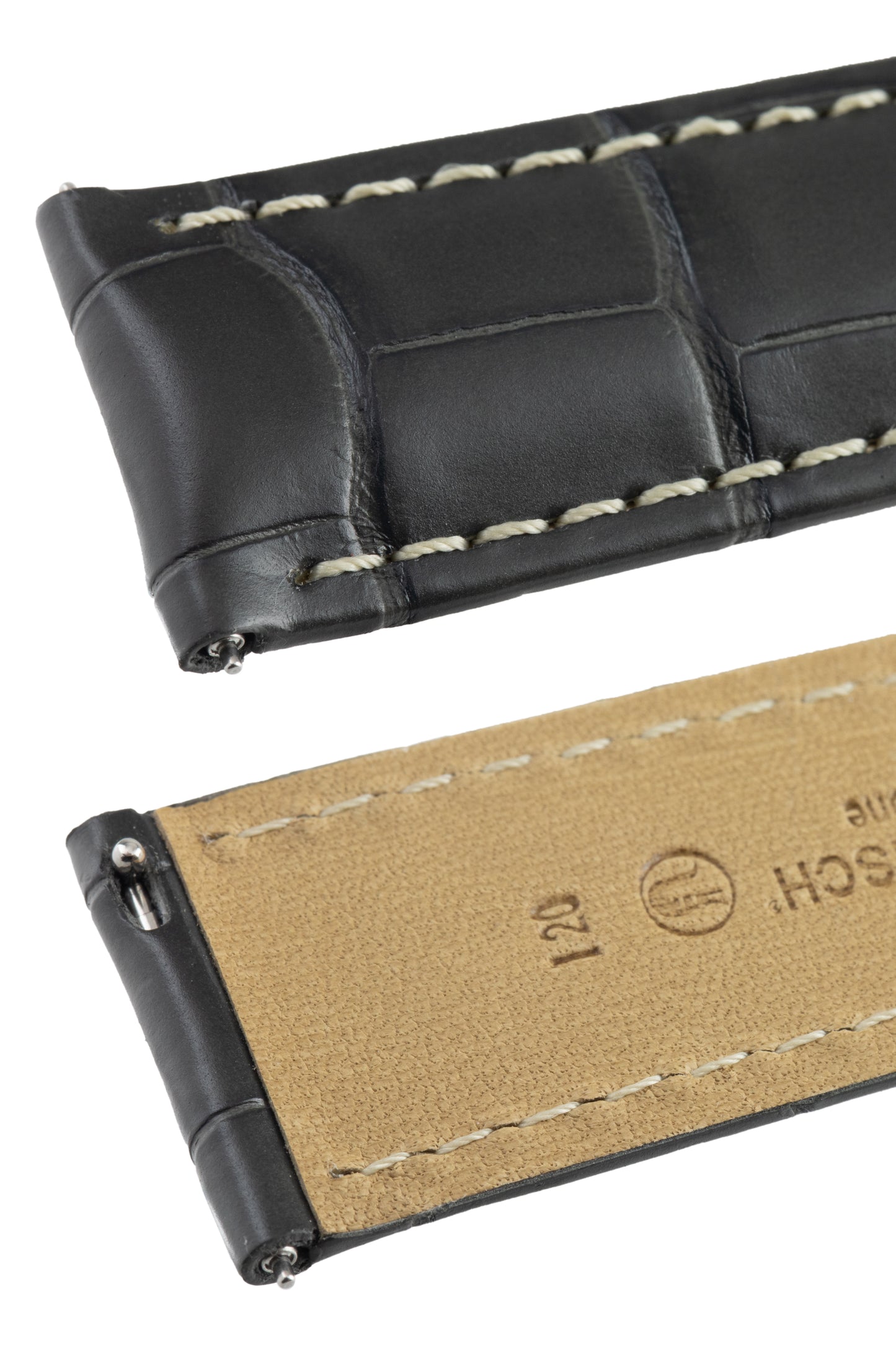 dark grey watch strap (stitching)