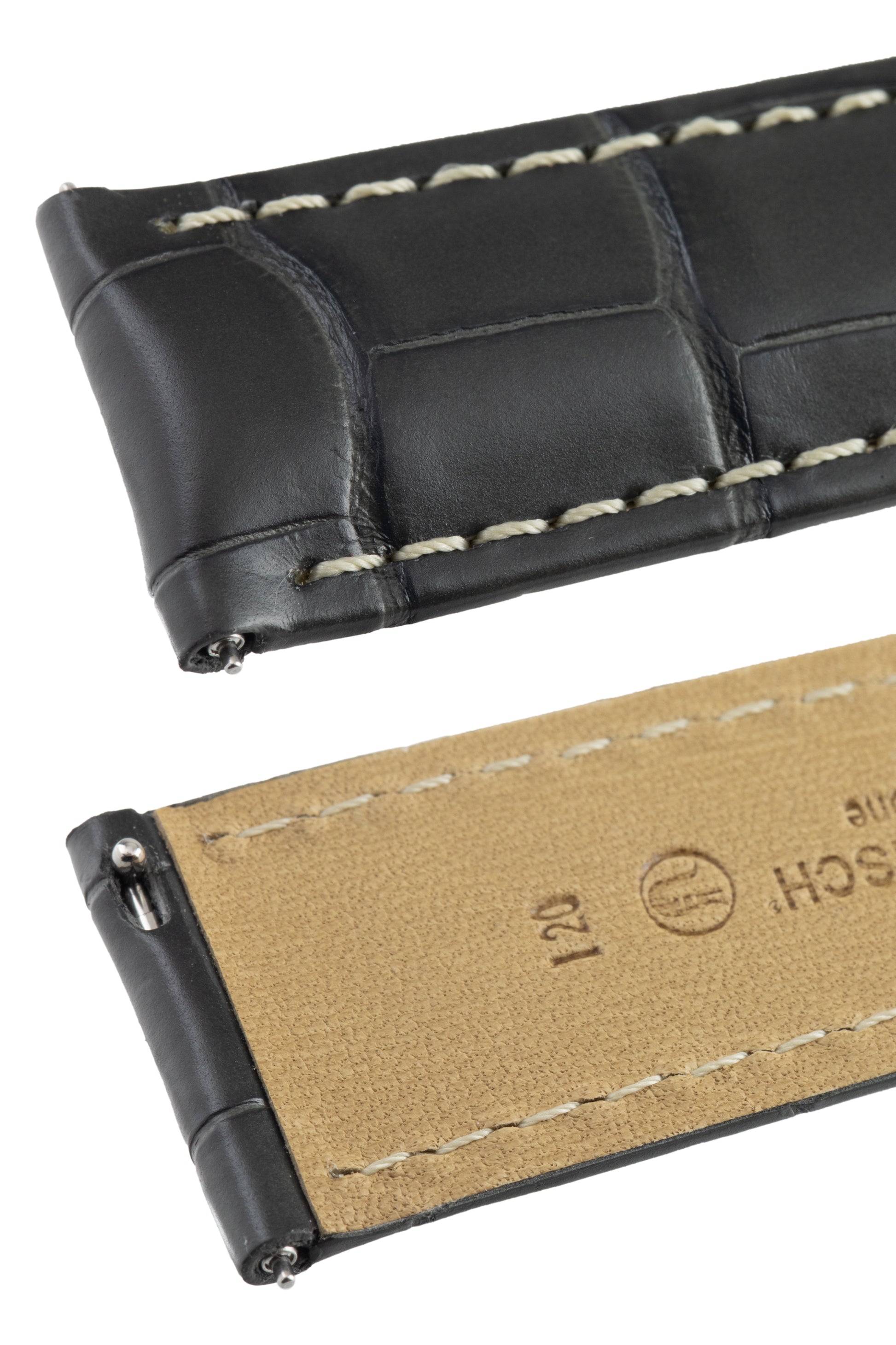 dark grey watch strap (stitching)