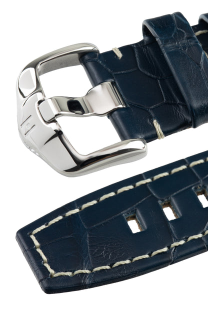 blue alligator leather strap 