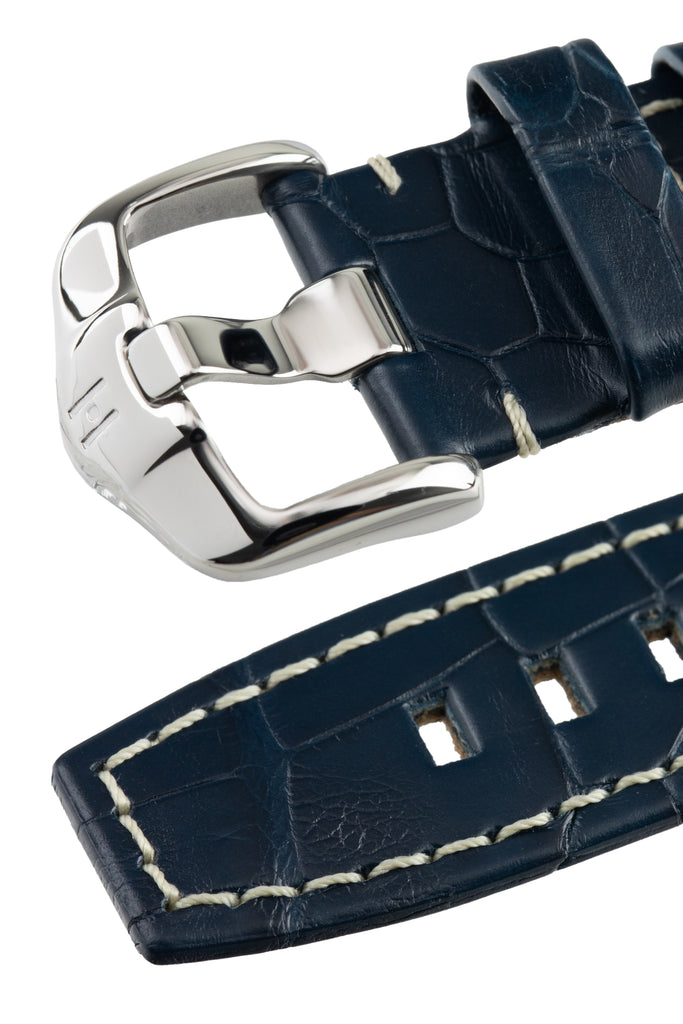 blue alligator leather strap 