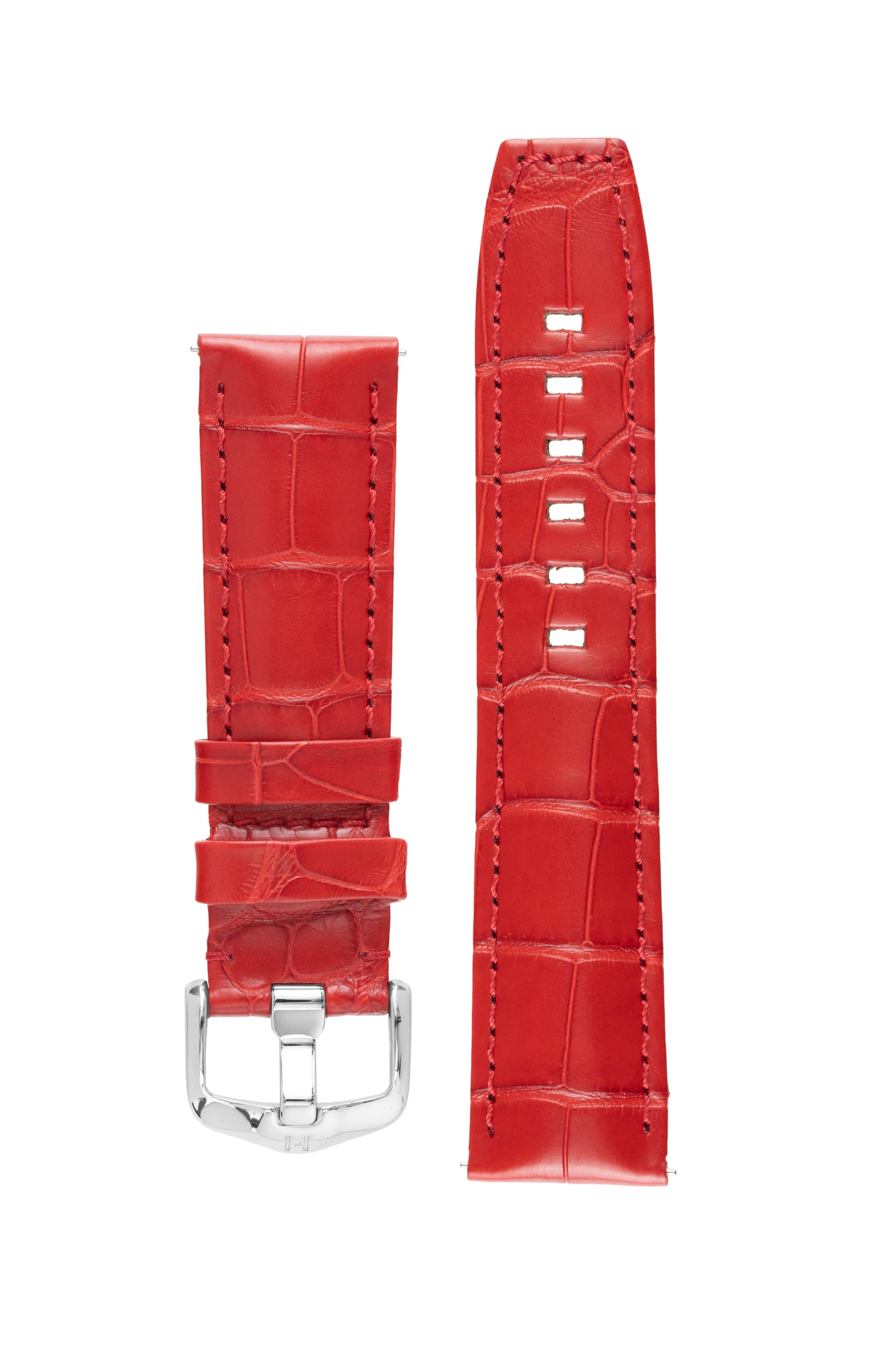 red alligator watch strap 