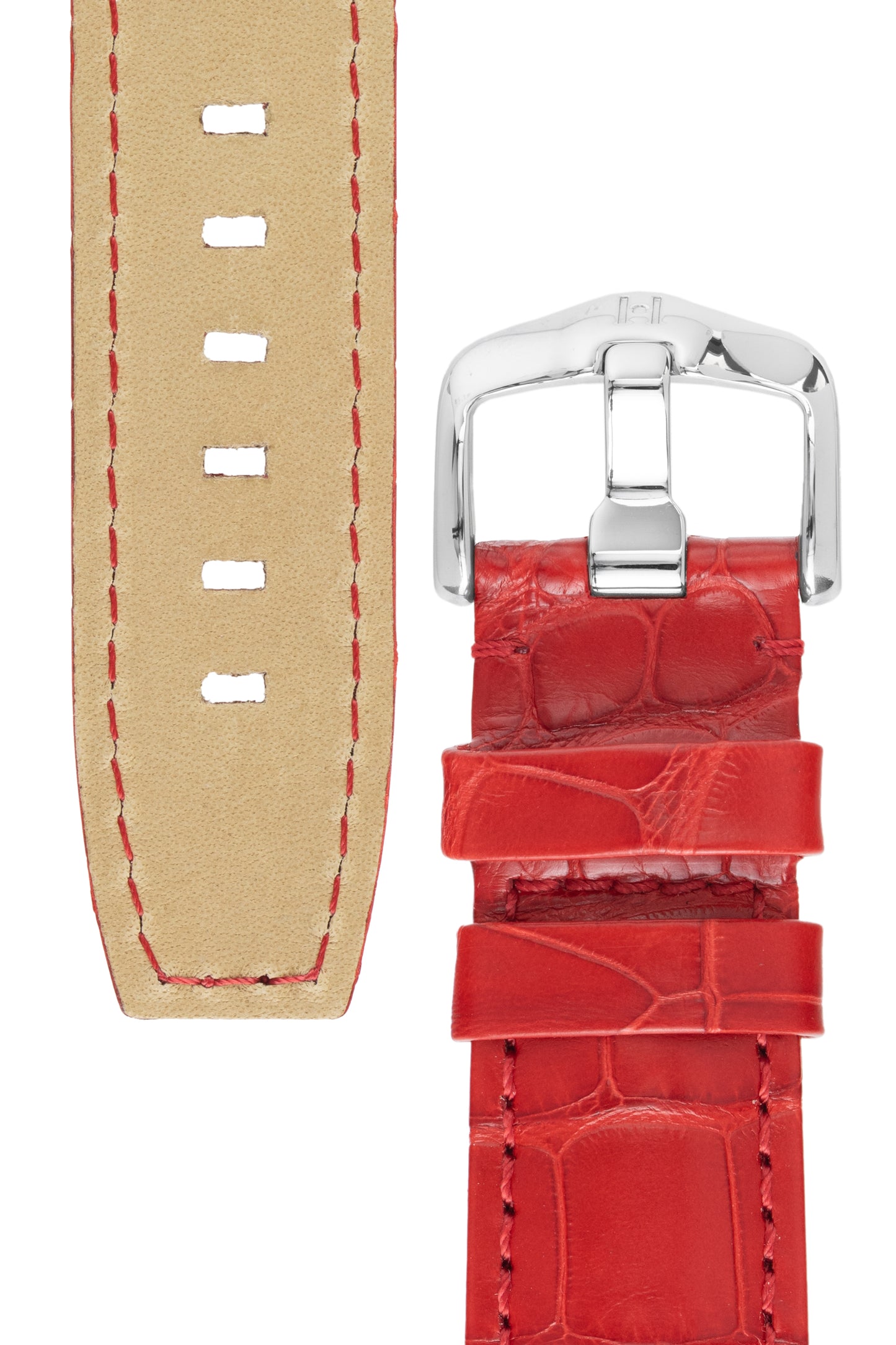 red alligator watch strap 