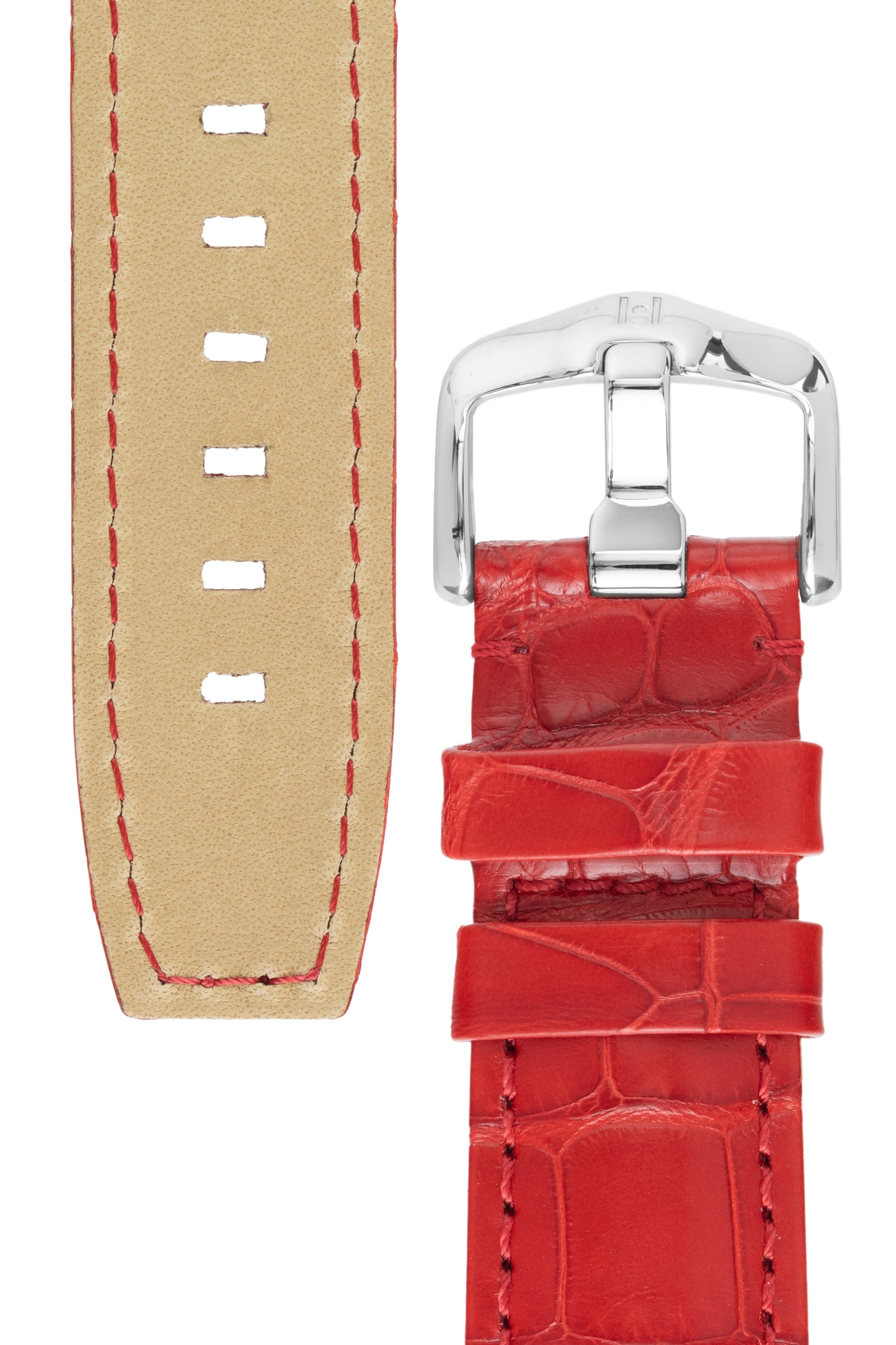red alligator watch strap 