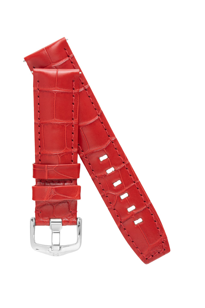 red alligator watch strap 
