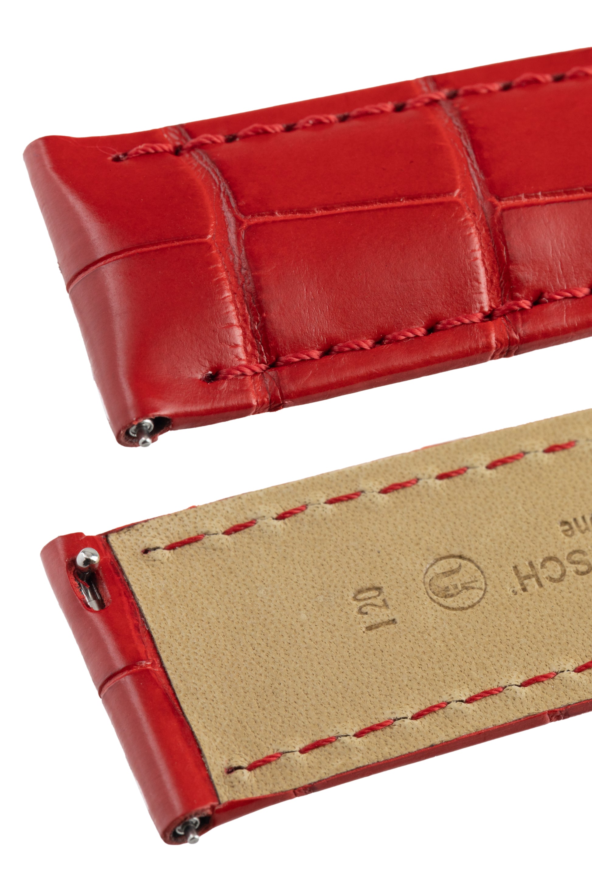 red alligator watch strap 