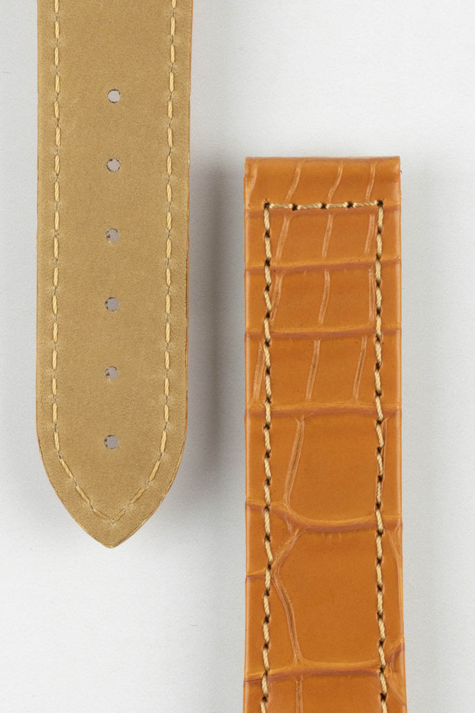 honey alligator watch strap