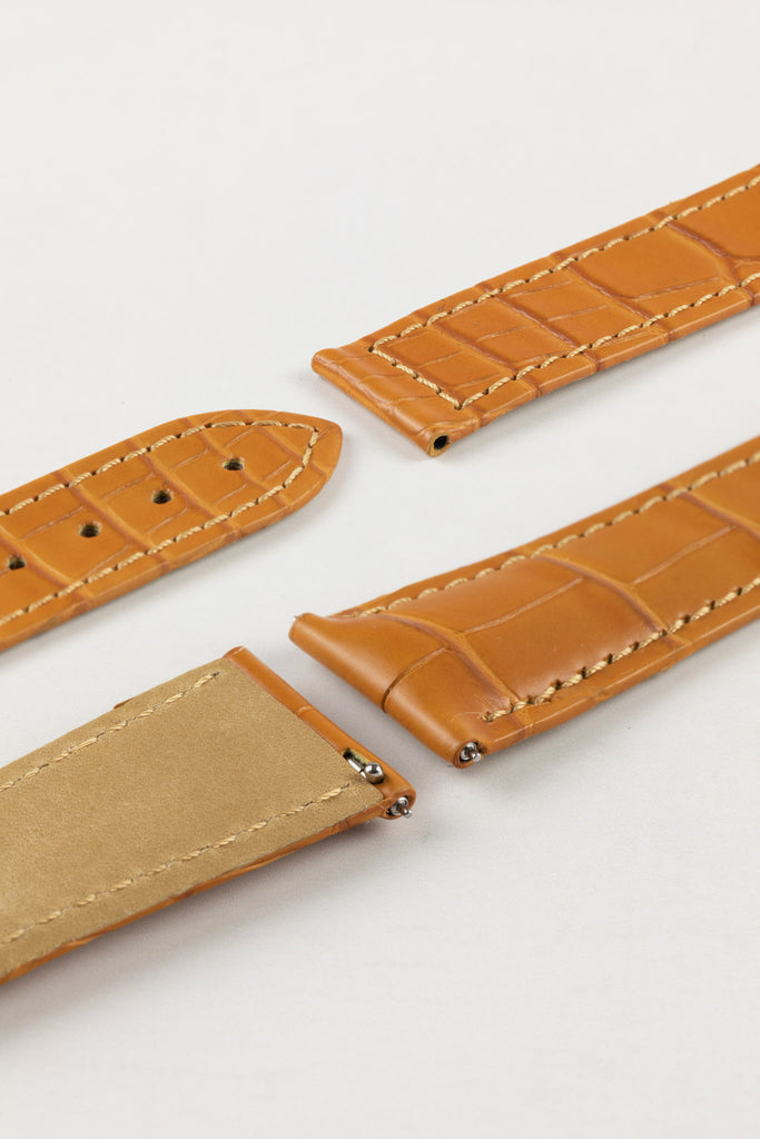 honey alligator watch strap 