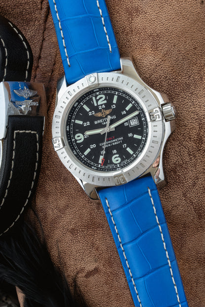 blue alligator watch strap