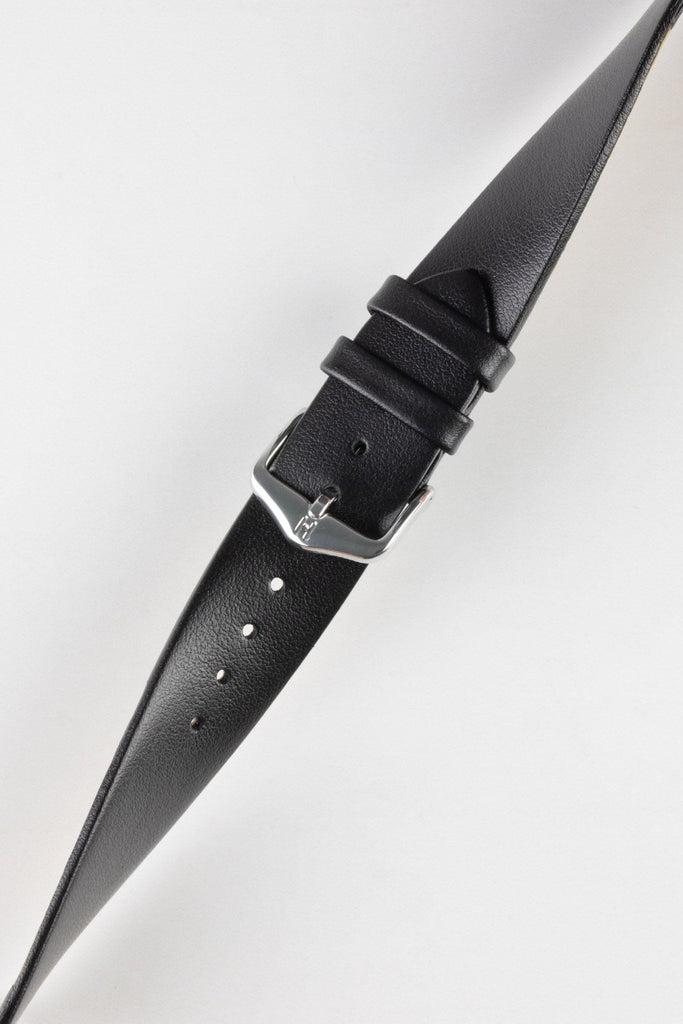 Hirsch TORONTO Quick Release Fine-Grained Leather Watch Strap in Black