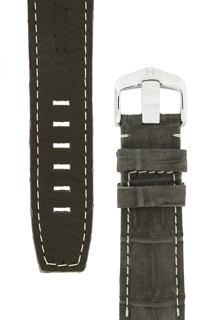 black alligator leather watch strap 