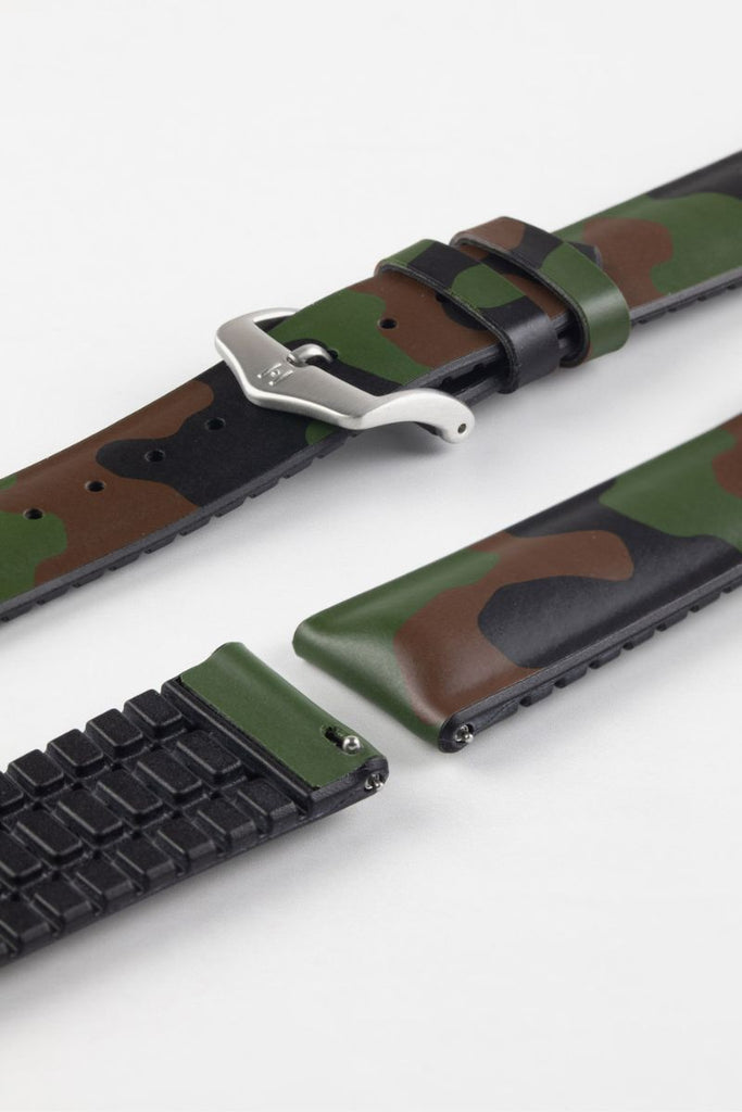 green watch strap (silver buckle)
