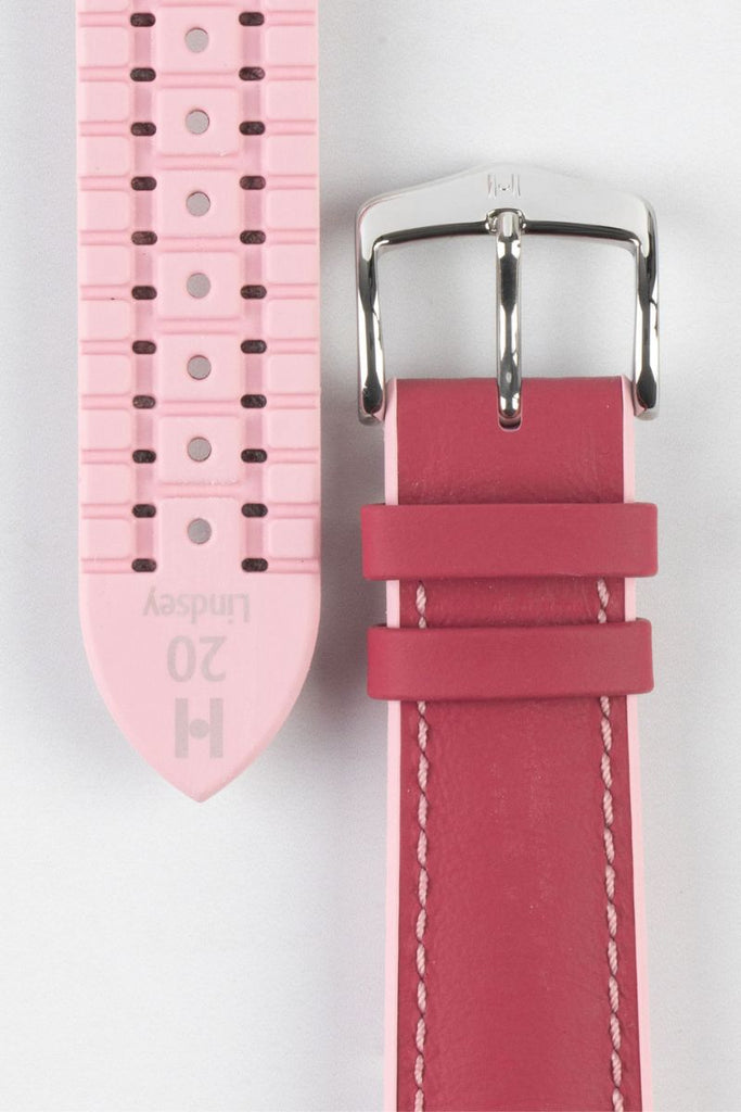 pink leather watch band 