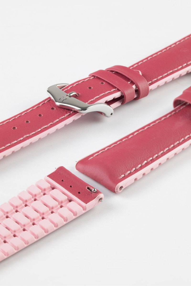 pink leather watch band 