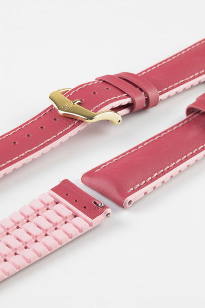 pink leather watch band 